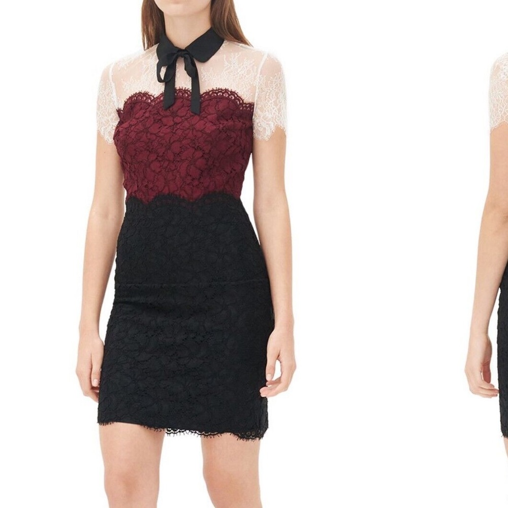 Sandro Two-Tone Lace Dress